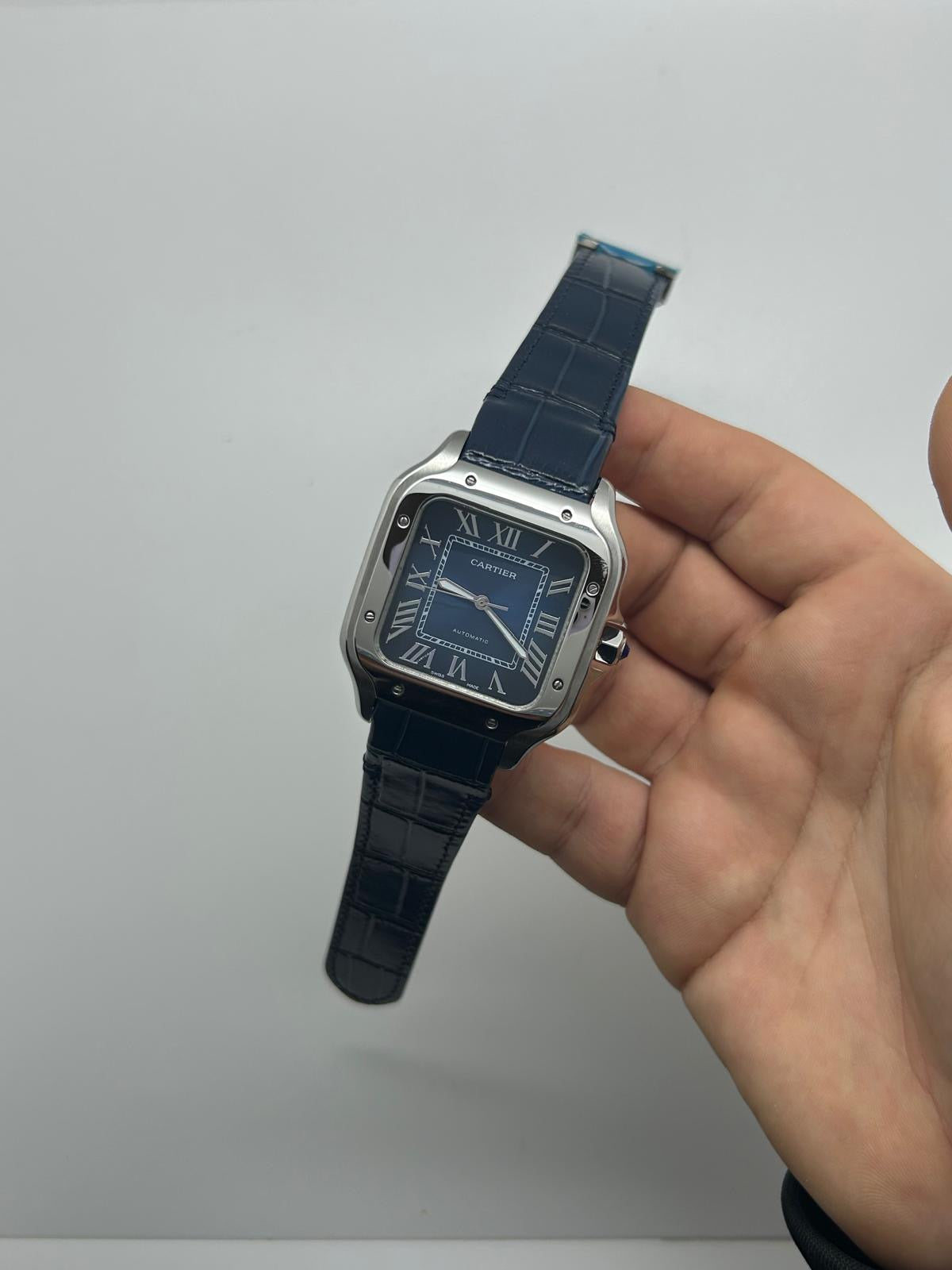 SANTOS IN PELLE BLU