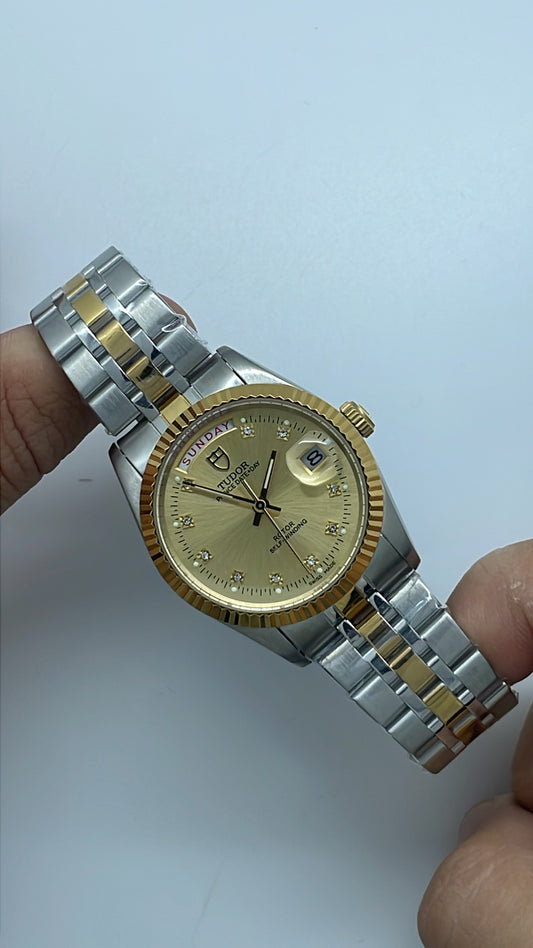 Tudor day date acciaio e oro